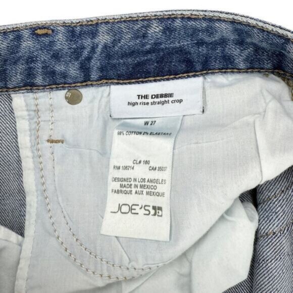 Joe's Jeans Debbie High Rise Straight Crop Jean In Kamryn Size 27 - Picture 7 of 9
